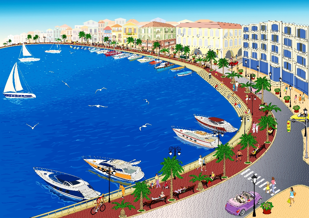 Город на море