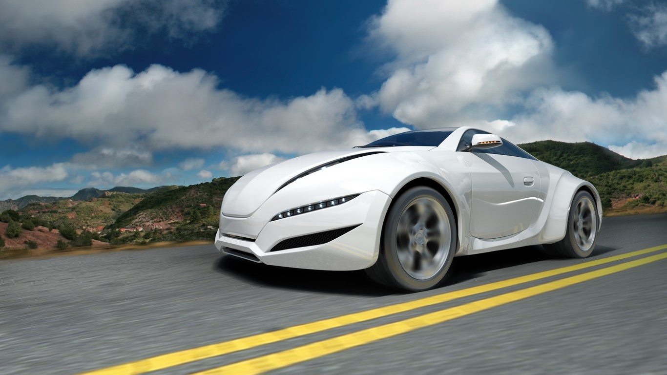 Белый спортивный автомобиль 2